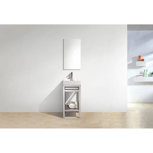 KubeBath Cisco Stainless Steel Console with Acrylic Sink KubeBath