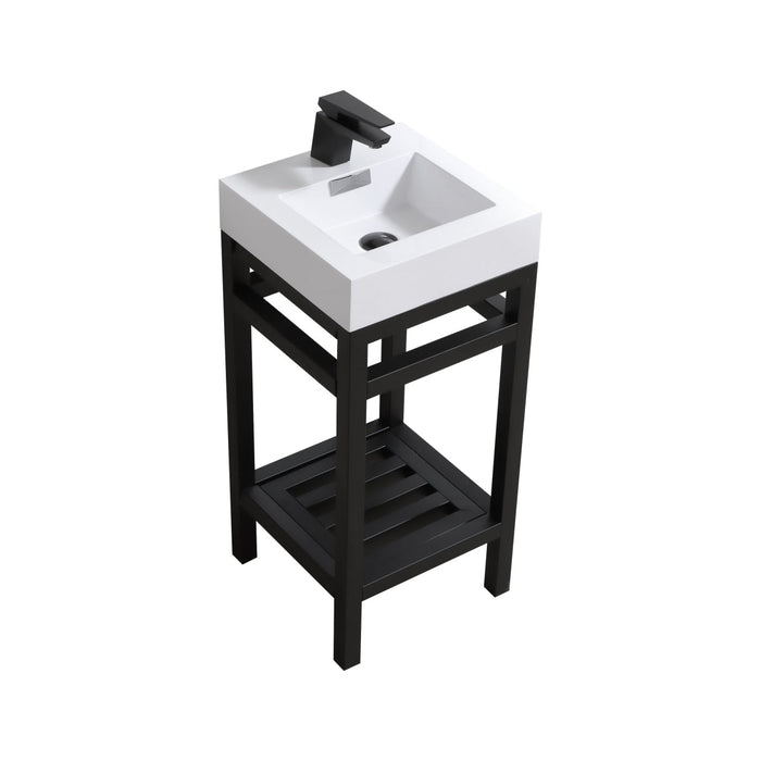 KubeBath Cisco Stainless Steel Console with Acrylic Sink KubeBath
