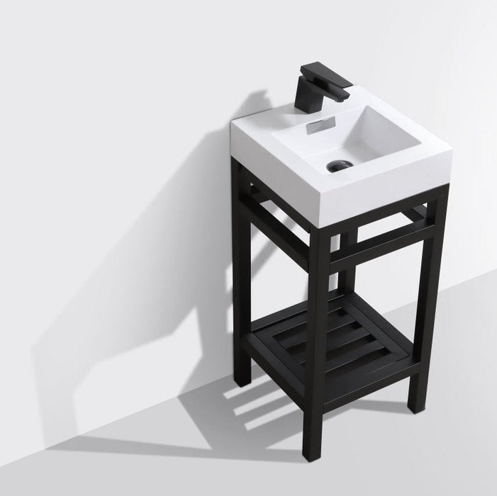 KubeBath Cisco Stainless Steel Console with Acrylic Sink KubeBath