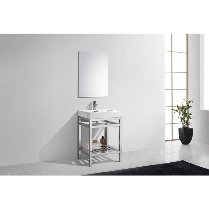 KubeBath Cisco Stainless Steel Console with Acrylic Sink KubeBath