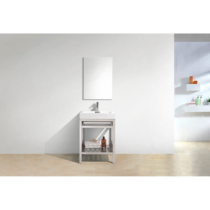 KubeBath Cisco Stainless Steel Console with Acrylic Sink KubeBath