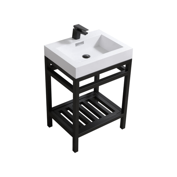 KubeBath Cisco Stainless Steel Console with Acrylic Sink KubeBath