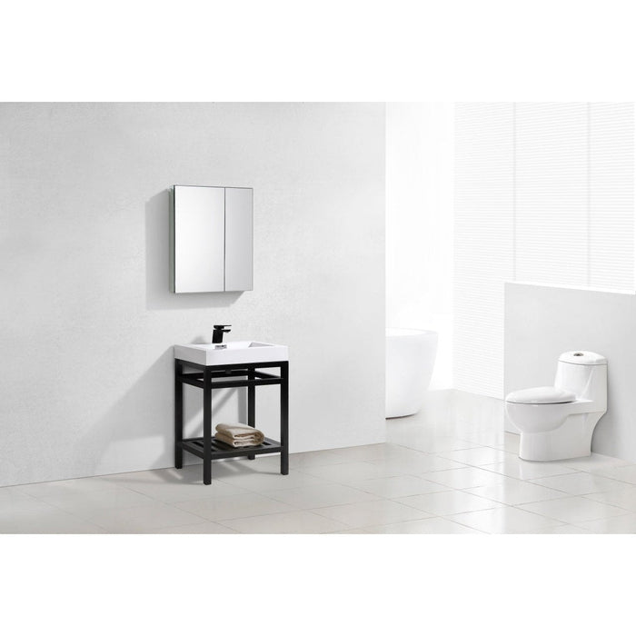 KubeBath Cisco Stainless Steel Console with Acrylic Sink KubeBath