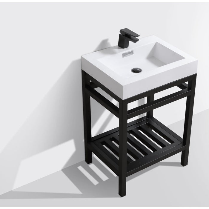 KubeBath Cisco Stainless Steel Console with Acrylic Sink KubeBath