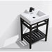 KubeBath Cisco Stainless Steel Console with Acrylic Sink KubeBath