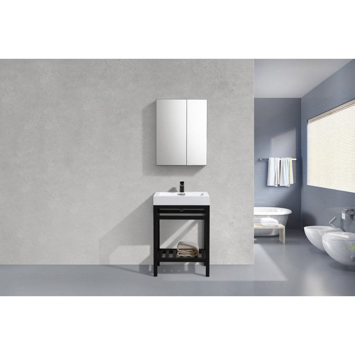KubeBath Cisco Stainless Steel Console with Acrylic Sink KubeBath