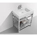 KubeBath Cisco Stainless Steel Console with Acrylic Sink KubeBath