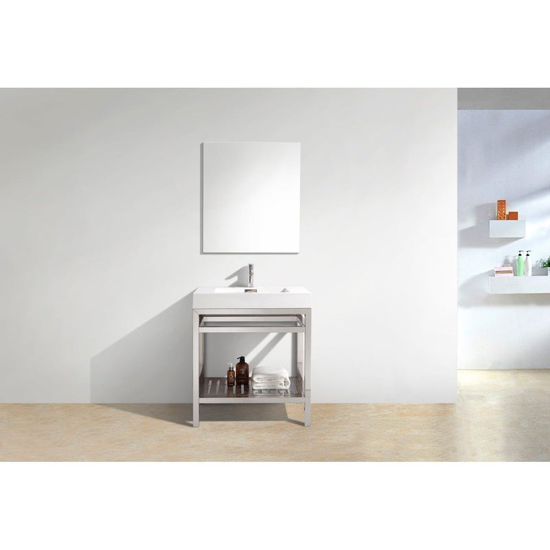 cisco-30-stainless-steel-console-with-acrylic-sink-chrome-ac30