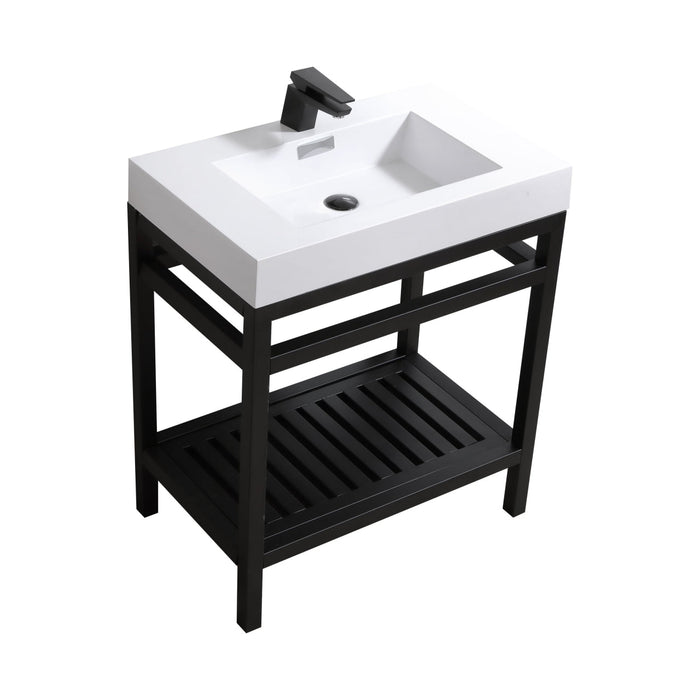KubeBath Cisco Stainless Steel Console with Acrylic Sink KubeBath