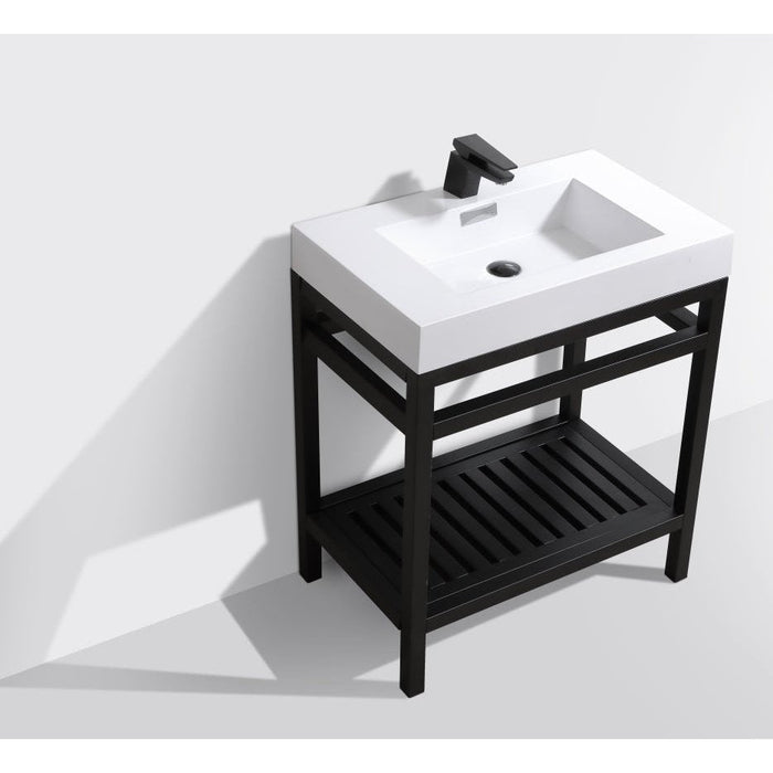 KubeBath Cisco Stainless Steel Console with Acrylic Sink KubeBath