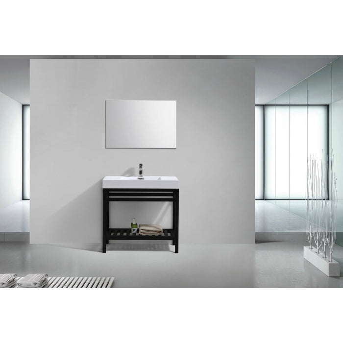 KubeBath Cisco Stainless Steel Console with Acrylic Sink KubeBath