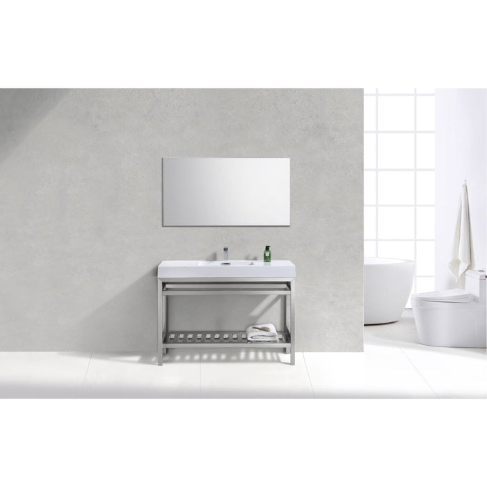 KubeBath Cisco Stainless Steel Console with Acrylic Sink KubeBath