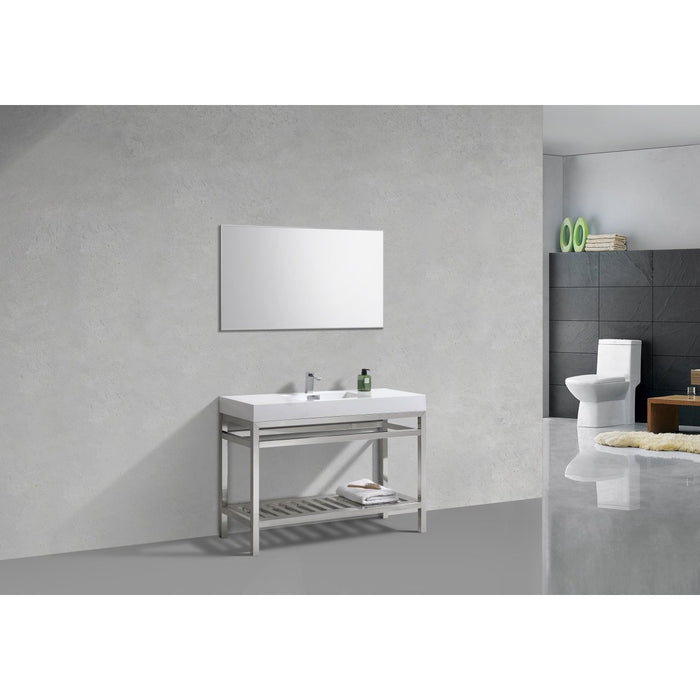 KubeBath Cisco Stainless Steel Console with Acrylic Sink KubeBath