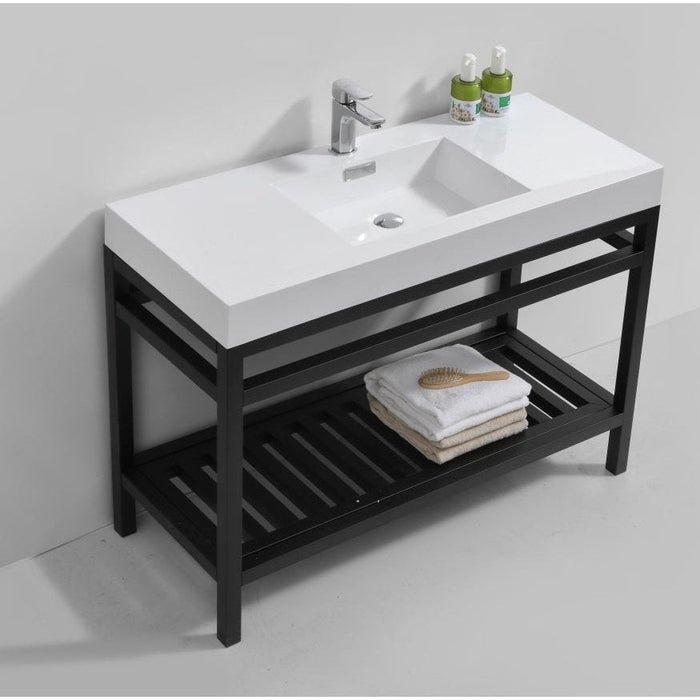 KubeBath Cisco Stainless Steel Console with Acrylic Sink KubeBath