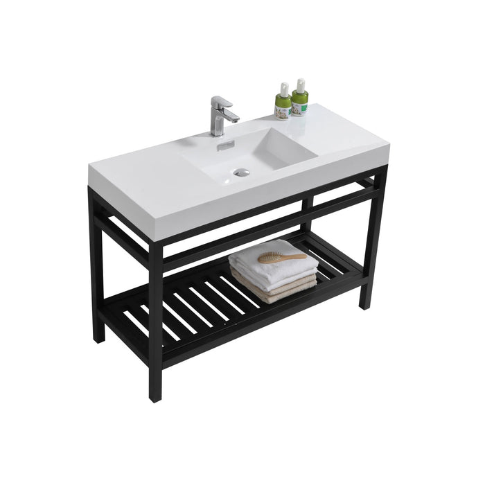 KubeBath Cisco Stainless Steel Console with Acrylic Sink KubeBath