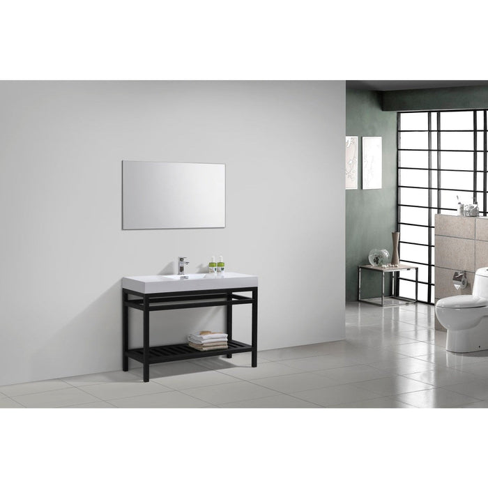 KubeBath Cisco Stainless Steel Console with Acrylic Sink KubeBath