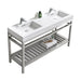 KubeBath Cisco 60" Stainless Steel Console with Acrylic Sink KubeBath