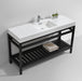 KubeBath Cisco 60" Stainless Steel Console with Acrylic Sink KubeBath
