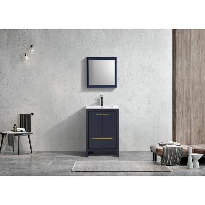 KubeBath Dolce Modern Bathroom Vanity with White Quartz Counter-Top KubeBath