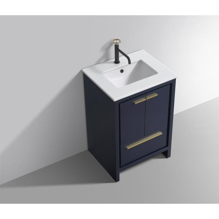 KubeBath Dolce Modern Bathroom Vanity with White Quartz Counter-Top KubeBath