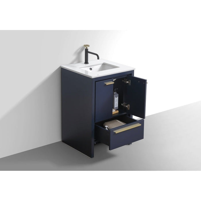 KubeBath Dolce Modern Bathroom Vanity with White Quartz Counter-Top KubeBath
