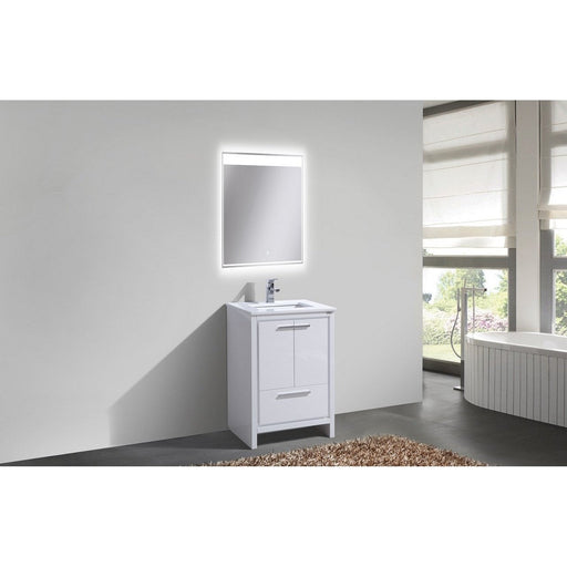 KubeBath Dolce Modern Bathroom Vanity with White Quartz Counter-Top KubeBath