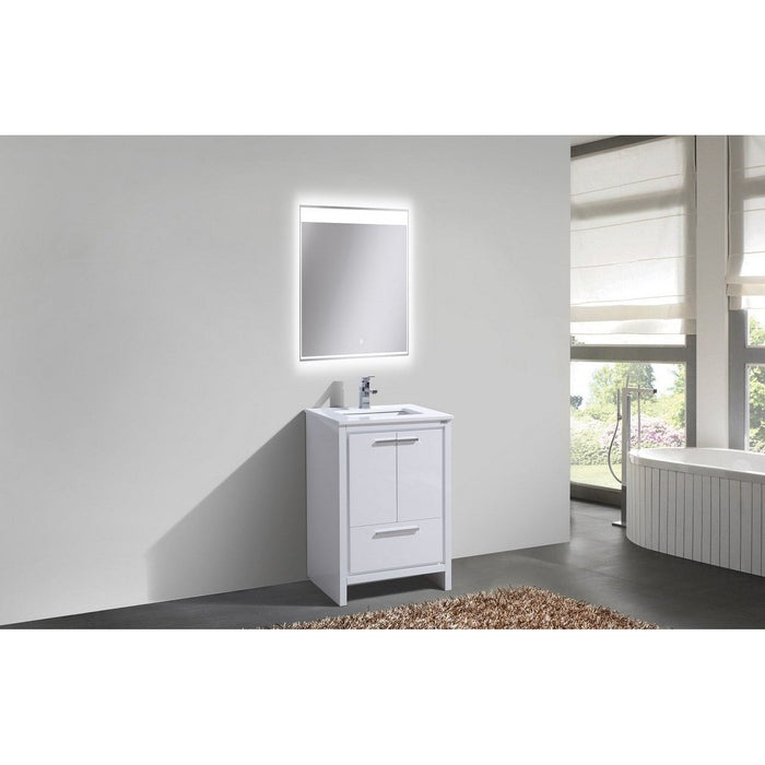 KubeBath Dolce Modern Bathroom Vanity with White Quartz Counter-Top KubeBath