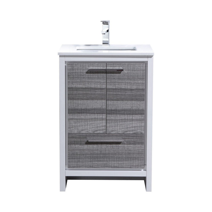 KubeBath Dolce Modern Bathroom Vanity with White Quartz Counter-Top KubeBath