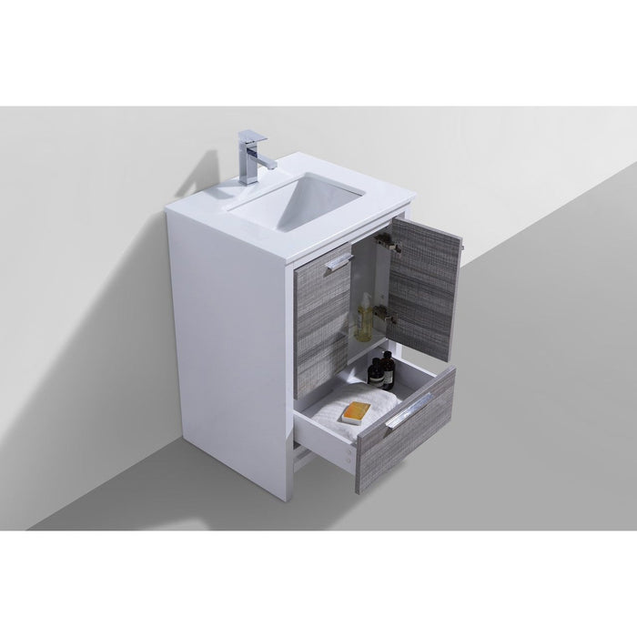 KubeBath Dolce Modern Bathroom Vanity with White Quartz Counter-Top KubeBath