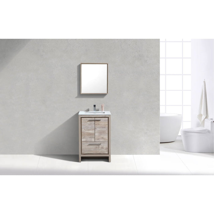 KubeBath Dolce Modern Bathroom Vanity with White Quartz Counter-Top KubeBath