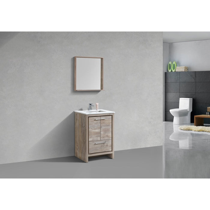 KubeBath Dolce Modern Bathroom Vanity with White Quartz Counter-Top KubeBath