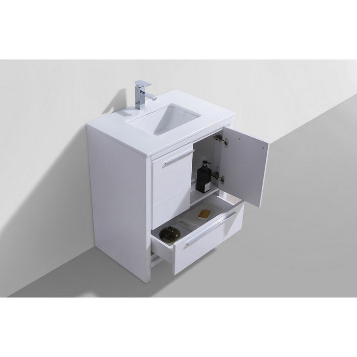 KubeBath Dolce Modern Bathroom Vanity with White Quartz Counter-Top KubeBath