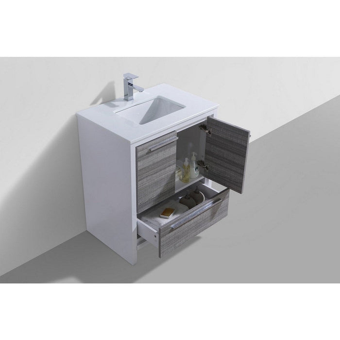 KubeBath Dolce Modern Bathroom Vanity with White Quartz Counter-Top KubeBath