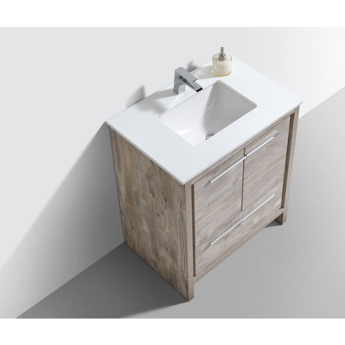 KubeBath Dolce Modern Bathroom Vanity with White Quartz Counter-Top KubeBath