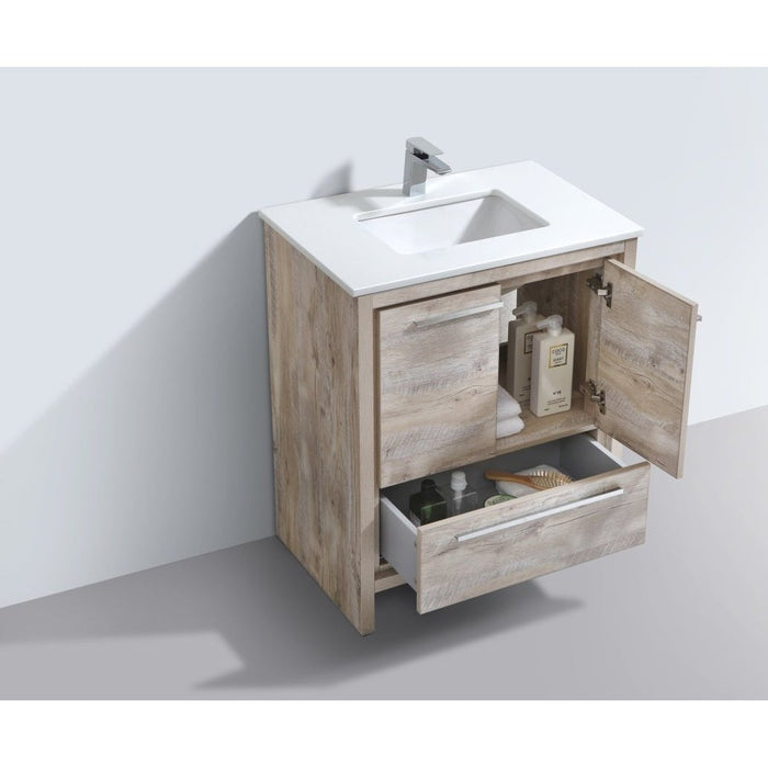KubeBath Dolce Modern Bathroom Vanity with White Quartz Counter-Top KubeBath