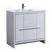 KubeBath Dolce Modern Bathroom Vanity with White Quartz Counter-Top KubeBath