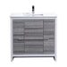 KubeBath Dolce Modern Bathroom Vanity with White Quartz Counter-Top KubeBath