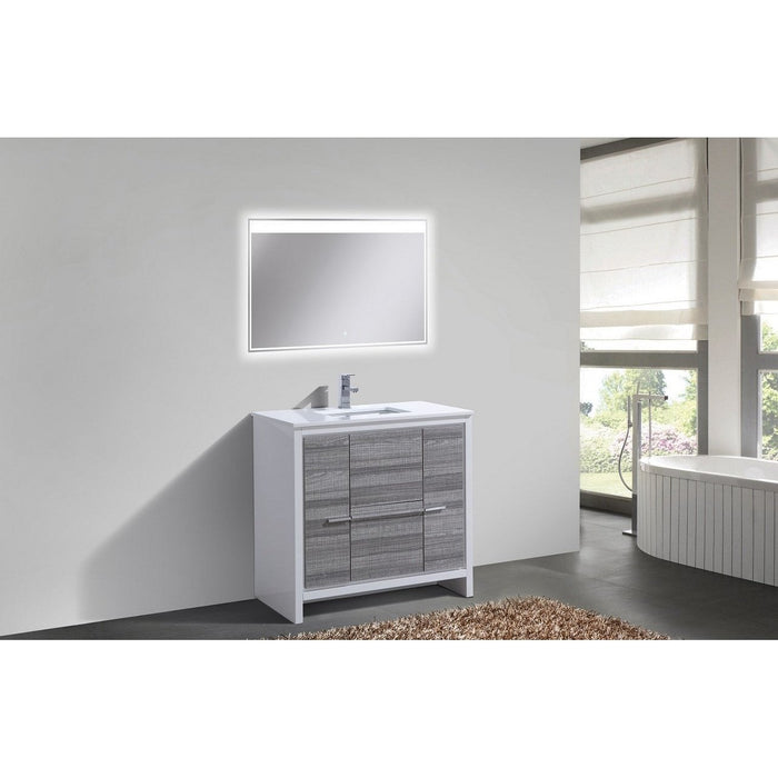KubeBath Dolce Modern Bathroom Vanity with White Quartz Counter-Top KubeBath