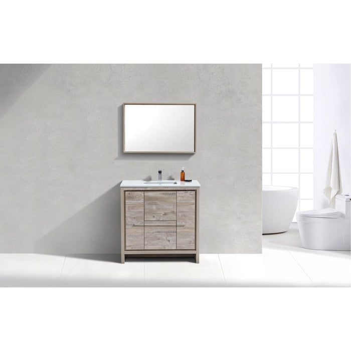 KubeBath Dolce Modern Bathroom Vanity with White Quartz Counter-Top KubeBath