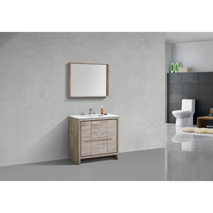 KubeBath Dolce Modern Bathroom Vanity with White Quartz Counter-Top KubeBath