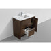 KubeBath Dolce 24″ Rose Wood Modern Bathroom Vanity with White Quartz Counter-Top KubeBath