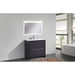 KubeBath Dolce 24″ Gray Oak Modern Bathroom Vanity with White Quartz Counter-Top KubeBath