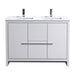 KubeBath Dolce 48" Modern Bathroom Vanity with White Quartz Counter-Top KubeBath
