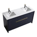 KubeBath Dolce 60" Modern Bathroom Vanity with White Quartz Counter-Top KubeBath