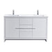 KubeBath Dolce 60" Modern Bathroom Vanity with White Quartz Counter-Top KubeBath