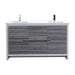KubeBath Dolce 60" Modern Bathroom Vanity with White Quartz Counter-Top KubeBath