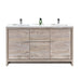 KubeBath Dolce 60" Modern Bathroom Vanity with White Quartz Counter-Top KubeBath