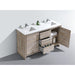 KubeBath Dolce 60" Modern Bathroom Vanity with White Quartz Counter-Top KubeBath