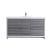 KubeBath Dolce 60" Modern Bathroom Vanity with White Quartz Counter-Top KubeBath