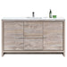 KubeBath Dolce 60" Modern Bathroom Vanity with White Quartz Counter-Top KubeBath
